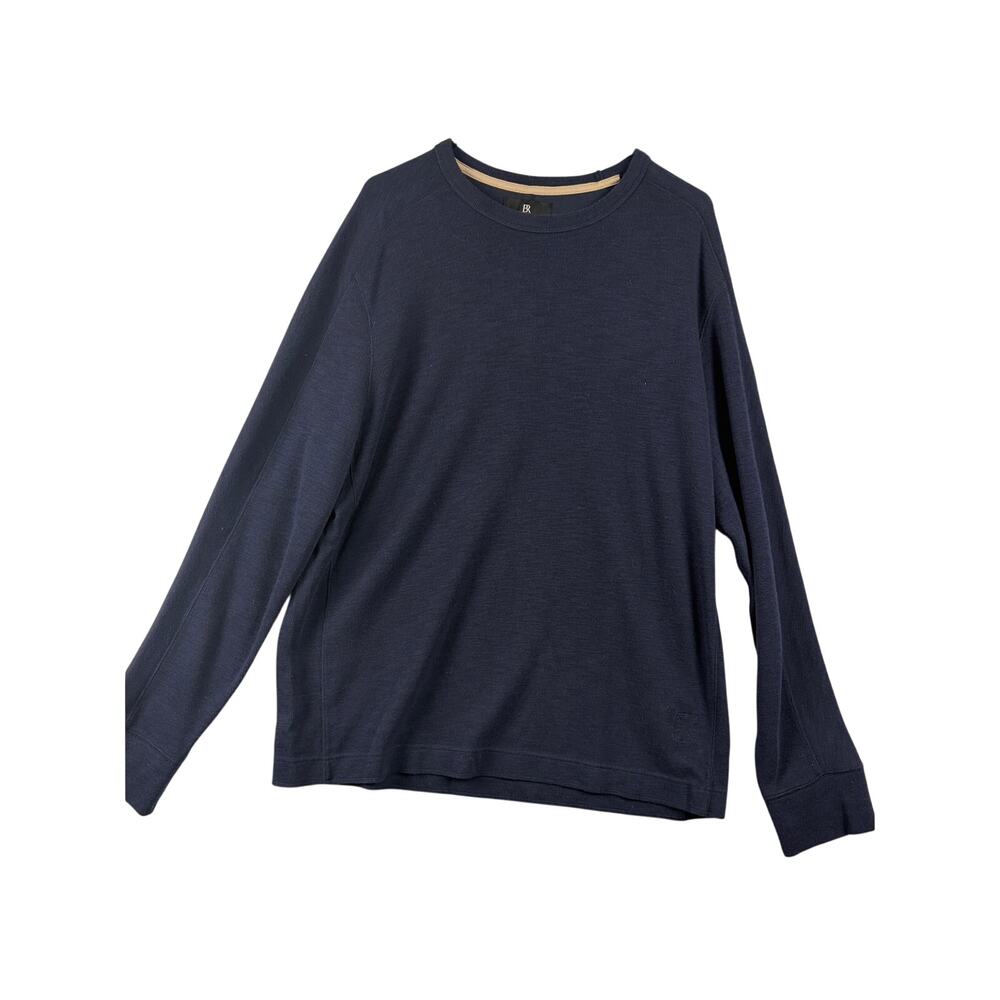 Banana Republic Slub Double-Knit Crew Neck Sweater – Navy – Size XL